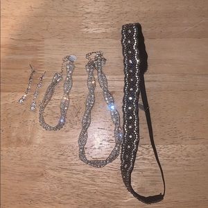 FREE! Diamond choker, bracelet, earrings, headband